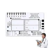 7 Step Ruler, Portable Electrocardiogram Assessment Tool, 7 Step Ruler Card for Electrocardiogram Interpretation, Transparent Electrocardiogram Calipers Measuring Tool, Clear Measuring Guide