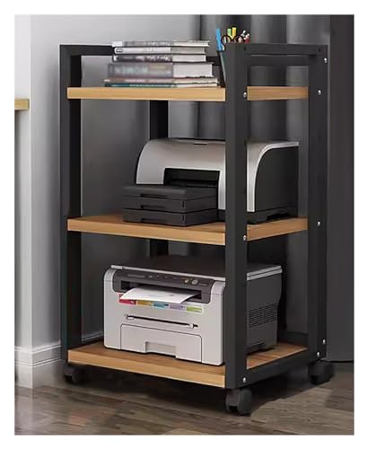 WJFTODAY RacksWohnzimmer/Heim-Audio-Video-Geräte-Rack Stereo-Schrankständer, bodenstehendr Hochleistungs-Medienkomponenten-Ständerhalter mit höhenverstellbarem Regal und Rädern (Farbe: Schwarz-Nr. 2,