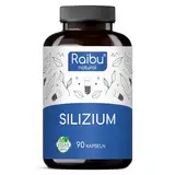 Raibu Silizium Kapseln hochdosiert - 90 Kapseln für 3 Monate - 667mg - organisches Silica hochdosiert aus Bambusextrakt pro Kapsel - Ohne Zusätze, in Deutschland produziert Vegan