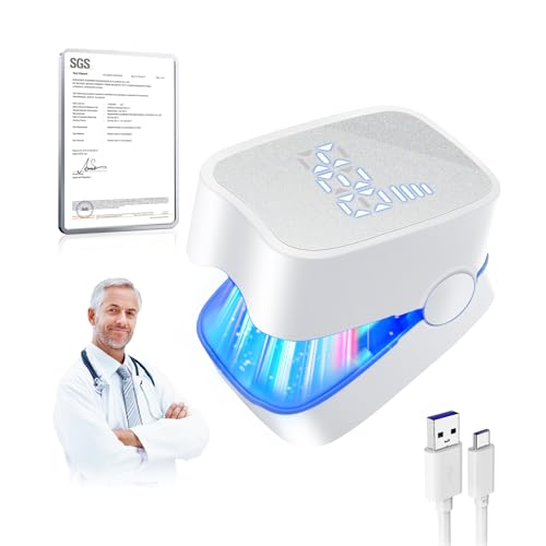 Neu Top Upgrade Nagelpilz Laser gerät Gegen Nagelpilz【21-Tage schnell wirkende】【Industrie Nr.1 Laser-Behandlung - SGS Certified】Nail Care Pen Nagelpilz Testsieger 470nm Blau 905nm Infrarotlicht