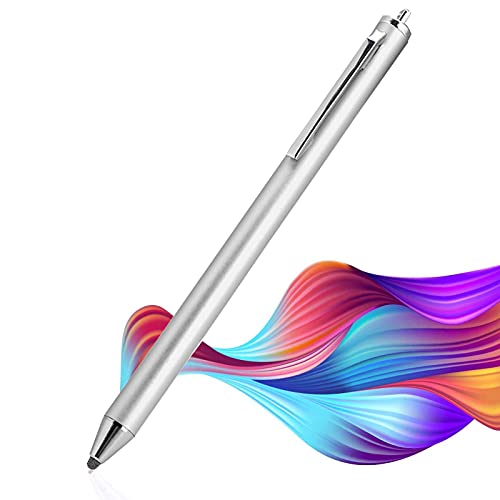 Aktiver Stylus Stift,Touchscreen Stylus Pen,Hohe Empfindlichkeit und Präzision,Schützen Stylus Stift für Tablets, Pro, Air, Smartphones und andere Touchscreen Geräte (Silber)