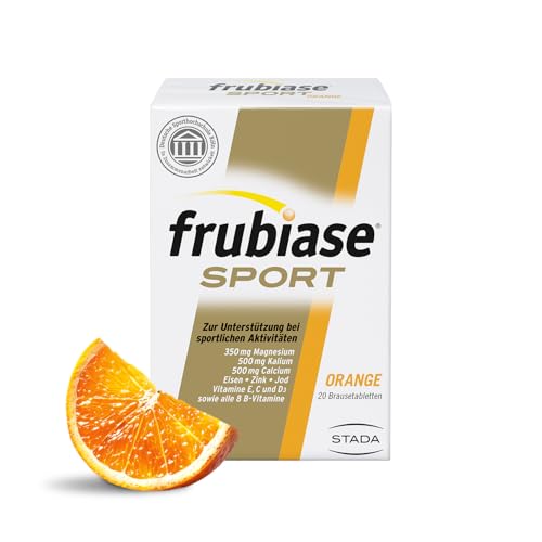 frubiase SPORT Orange - Isotonisches Sportgetränk - Elektrolyte, hochdosierte Mineralstoffe, Multivitamine, Spurenelemente- zur Unterstützung der Leistungsfähigkeit & Regeneration-20 Brausetabletten