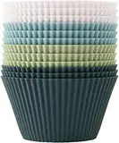 Lesipee Cupcake-Formen, Muffinformen aus Silikon Backform Standard Silikonformen für Muffins 4 Farben, 12er-Set Wiederverwendbare BPA-frei für Kuchen und Pudding (12er-Set Muffinformen)