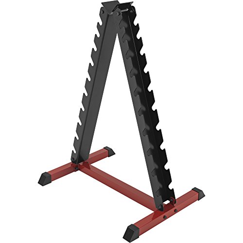 GORILLA SPORTS® Kurzhantelständer - Kurzhantel Rack mit 20 Ablage, Max. Belastbarkeit 150 kg, Schwarz - Gewichteständer, Hantelablage, Hantelständer, Hantelbaum, Fitness