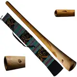 Australian Treasures - DIDGERIDOO: Natural Wood 120cm - einschließlich didgeridootasche. KOSTENLOSER DIDGERIDOO-SCHLÜSSELANHÄNGER UND RABATTGUTSCHEIN FÜR DIDGERIDOO-UNTERRICHT INKLUSIVE