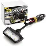 Area1 Premium Motorrad LED Kennzeichen-Beleuchtung E-geprüft, Motorrad Nummernschild Leuchte, universal für Motorrad Motorroller Quad ATV. Kompatibel mit BMW Yamaha KTM Kawasaki Honda KSR Suzuki