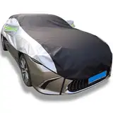 Halbgarage für Skoda Kamiq, Autoplane für Schnee, Regen, UV-Staubschutz, individuell Oxford-Stoff Kratzfest Autodachabdeckung mit Reflektorstreifen