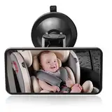 Auto Baby Spiegel Einstellbare Rücksitzspiegel für Babys,rückspiegel mit saugnapf,Rücksitzspiegel, Rückspiegel mit Gefederten Clips, Glas-Spiegel, 360° Drehbar, Rücksitzspiegel Baby für Meisten Auto