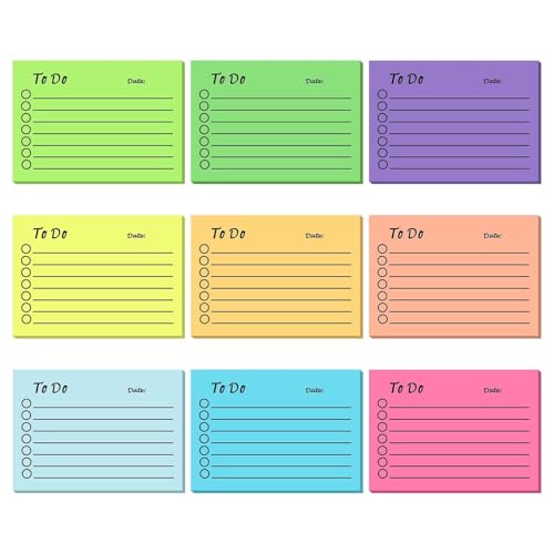 450 Blätter Haftnotizen, To Do Listen Block, Sticky Notes, Haftnotizen Klebezettel, Büro Zubehör, Notizblöcke Linierte Notizzettel für Planer Erinnerung Büro Zuhause Schule Zubehör