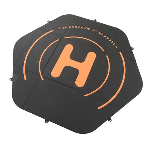 Keenso 110 cm Drohnen-Landeplatz, Doppelseitig, Faltbar, Silikon-Befestigungsmatte für Inspire 3, Tragbare Hex-Drohnen-Pads, Kompatibel mit Matrice 30 -Serie, II Phantom-Serie