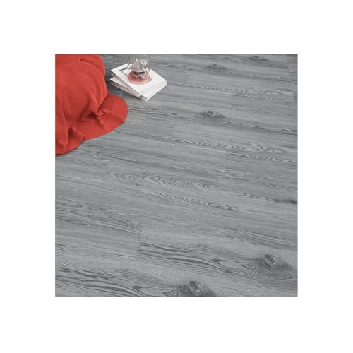FLOREXP Vinyl-Bodenbelag – Linoleum-Bodenbelag mit Holz-Effekt,Abziehen und Aufkleben,Bodenfliesen,Selbstklebend,2.0mm 36 Stück,Wasserdicht, für Küche, Wohnzimmer (5.02m²,Grau Gewaschen)