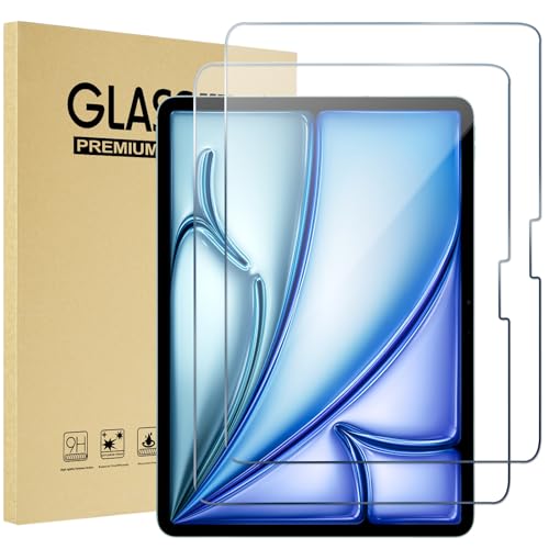 ProCase 2 Stück Schutzfolie für iPad Air 6 11 Zoll M2 2024, 9H Gehärtetes Glas für 11" iPad Air (M2) 2024, Displayschutz Screen Protector Folie Schutzglas Kompatibel mit ipad Air 6. Generation 11 M2