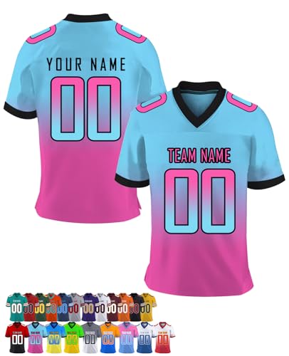 Personalisiertes American Football Trikot Benutzerdefinierte Herren Sporthemden Trikot Personalisierte Fußballtrikots mit Namen Nummer Angepasst Fußball-Team-Shirt für Frauen Männer Jugend Kind