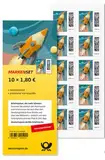 10 Stück 1,80 EUR 180 Cent postfrische selbstklebende Briefmarken | Frankaturware Markenset (Motiv: Welt der Briefe)+10 Selbstklebende Umschläge von Piyo