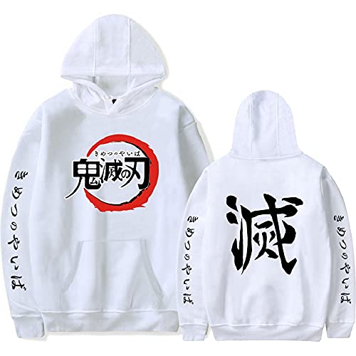 Yumenam Unisex Demon Slayer Kapuzenpullover Kimetsu no Yaiba Anime Cartoons Druck Langarm Hoodie Hooded Sweatshirt Jacke Cosplay Kostüm Outwear