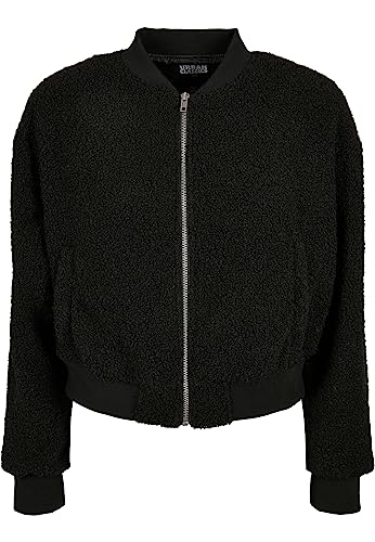 Urban Classics Damen Ladies Oversized Sherpa Bomber Jacket Jacke, Black, 4XL