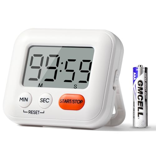 Blendura Küchentimer Digital, Timer Kinder, Kurzzeitwecker Küche, Plastic, Weiß