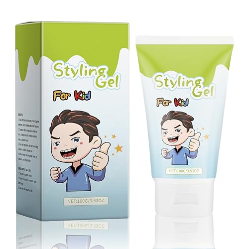 Kinder Haargel - 100g Kids Styling Haar, Natürliches und langanhaltendes Haargel für Kinder-Styling, Hair Finishing Gel Naturally Refreshing Für Alle Lockentypen, Zuhause, Schule, Bühnenauftritte