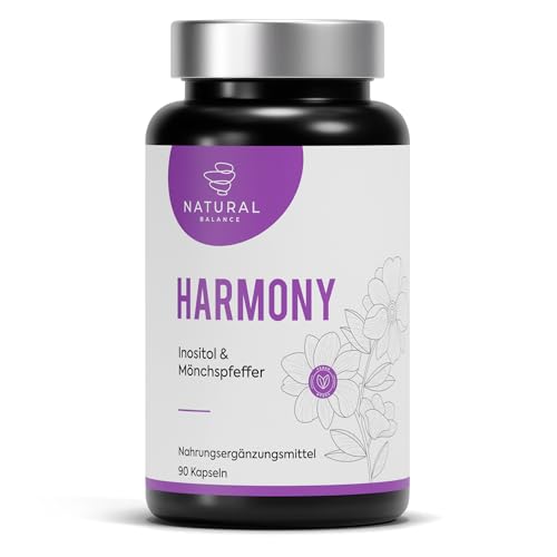 HARMONY - Mönchspfeffer & Myo Inositol hochdosiert für Frauen Balance - 90 vegane Kapseln mit Vitex Agnus Castus, L-Carnitin, Folsäure & Eisen für hormonelle Balance & Wohlbefinden