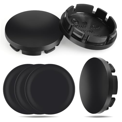 6 Stück Radnabenkappen 56mm, Universal Nabendeckel, Schwarz Radnabenabdeckung, Kunststoffe Felgendeckel, Nabendeckel 56mm für Automobile Räder
