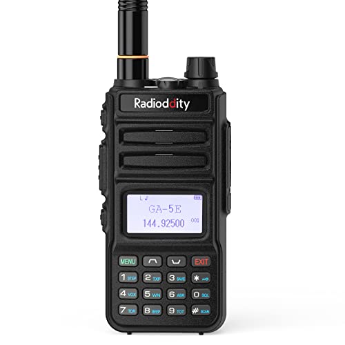 Radioddity GA-5E 5W Handfunkgerät mit großer Reichweite 144-146/430-440Mhz Amateurfunk Walkie Talkie Wiederaufladbar mit Display SYNC für Outdoor Aktivitäten Camping, Lizenz erforderlich