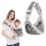 IULONEE Tragetuch Baby Babytrage Neugeborene Ab Geburt Verstellbare Babytrage Auf Einer Schulter Ergonomische Praktische Babytrage Tragbar Baby Tragegurt Für Babys Von 3 Bis 36 Monaten (Blau)