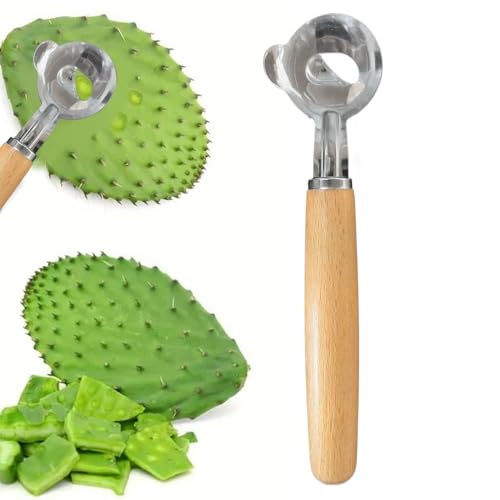 Kaktusschäler – Kaktusdornen-Entferner Mit Holzgriff | Manuelles Kaktusschälmesser, Multifunktionales Kaktusschälmesser Für, Und Nudelrestaurants