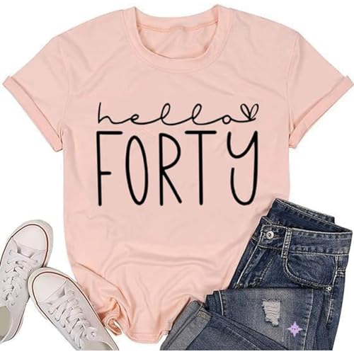2025 - Trendy Damen T-Shirts für den Alltag Lässiges T-Shirt mit Rundhalsausschnitt und Aufdruck Perfekt für Frühling und Sommer Einfach zu kombinieren mit Jeans Basic-Stil Bequemer Laden (M)