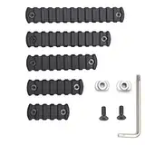 GOODTAC 5pcs Aluminium M-Lok Picatinny Rail, 5, 7, 9, 11, 13 Slot MLok Picatinny Rail Section Zubehör für M-LOK Kompatibles System mit 10 T-Muttern & 10 Schrauben & 1 Allenschlüssel (Schwarz)