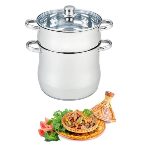 Royal Swiss Couscous Pan Maker Dampfgarer, Edelstahl, 8 Liter