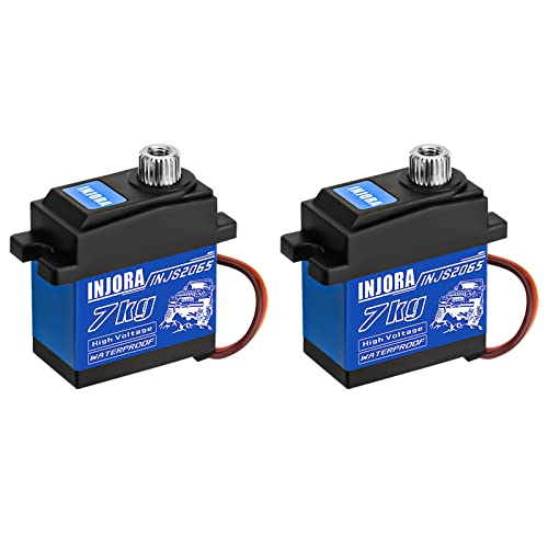 INJORA 7KG 2065 Digital Servo Wasserdicht Hoch Spannung Sub-Micro Schalt Servo für TRX4 TRX6 SCX10 III 1/10 RC Raupenwagen,2PCS