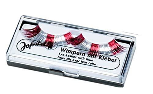 Jofrika 718812 - Fan Wimpern rot / weiß