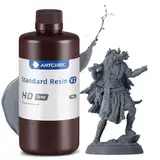 Standard Resin V2 1000g, ANYCUBIC 3D Drucker Resin, 405nm LCD SLA Rapid UV Aushärtung Resin, Hochpräzises und schnelles Photopolymer Harz für LCD/DLP/SLA 3D Druck, HD Grau