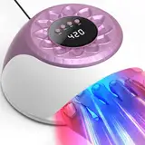 iKeener Nagelpilz Lasergerät gegen Nagelpilz, 15 * 470nm Blaulicht & 42 * 650nm Nagelpilz Behandlung Lichttherapiegerät für Zuhause, Große Ausführung für Zehen- und Fingernägel