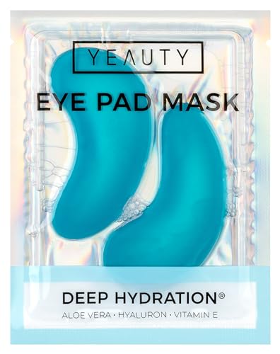 *NEU* YEAUTY DEEP HYDRATION EYE PAD MASK, feuchtigkeitsspendende Augenpads mit Aloe Vera, Hyaluron und Vitamin E gegen trockene und spröde Haut, für eine optimal durchfeuchtete Augenpartie, 1x 2 Stück