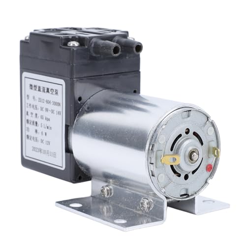 Mini Vakuumpumpe, 12V 5L/min DC Unterdruckpumpe mit Halter Geräuscharme Vakuum Pumpe 65 kPa Unterdruck-Mikropumpe für elektrische Industrieprodukte