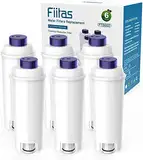 Fiitas Wasserfilter für Delonghi Dinamica Magnifica s ECAM Kaffeevollautomat DLSC002 De longhi Filterkartuschen Kompatibel mit ESAM, ETAM Series (6 Packs) FTS002