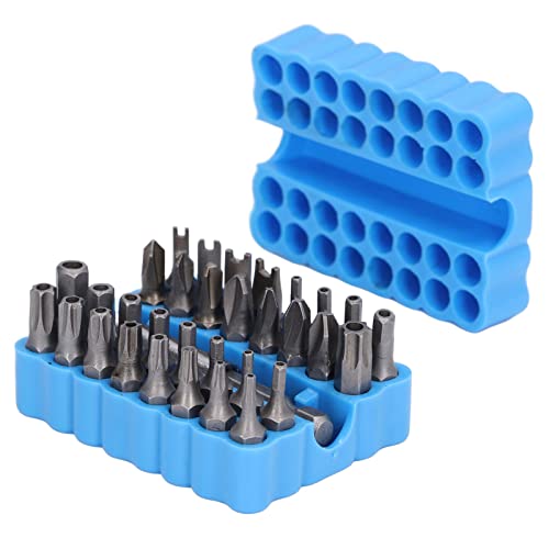 BAFOVY 33Pcs Sicherheits-Schraubendreher-Bit-Set, 1/4 Zoll Sechskant-Schaft Werkzeugkit für Automobil- und Computerwartung und -reparatur mit Chrom-Vanadium-Stahl-Material,