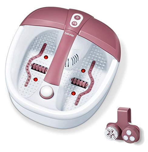 Beurer FB 35 Fußbad mit Vibrations- & Sprudelmassage für deine Füße, Aroma-Therapie-Anwendung, Wassertemperierung, Magnetfeld-Anwendung, 3 wechselbare Pediküre-Aufsätze, 1 Stück (1er Pack)