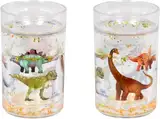 1 Glitzerbecher - Dino Friends von Spiegelburg | Kinderbecher Dino-Motiv | Kunststoffbecher mit Glitzer | Geschenkidee für Jungs ab 3 Jahr | DinoFans