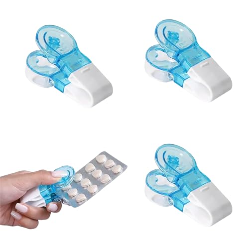 3 Stück tablettenausdrücker,tablettenausdrückhilfe,Pill Dispenser Organizer,Medication Medikamentendosierer Pillenausdrücker,Tabletten Tragbare,Tablettenteiler Portable,Tragbarkeit für ältere Menschen