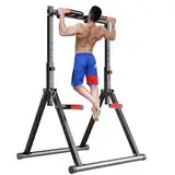 DOBESTS Faltbar Power Tower Dip Station Klimmzugstange Freistehend Höhenverstellbar Multifunktional Fitness Trainingsgerät für Klimmzugstange Liegestütze Abdominal,Dreiecksstruktur,Stabiler