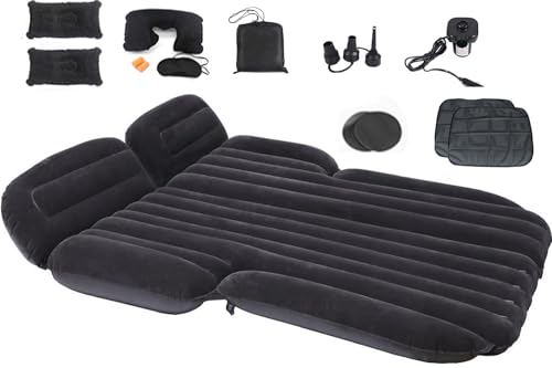 Icelus Auto Matratze SUV Luftmatratze with Luftpumpe 185 * 130 * 15 cm Aufblasbare Camping Kombi Luftbett für Auto Rücksitz Dickere Kofferraum Matratze Bett für Camping Outdoor Traveling