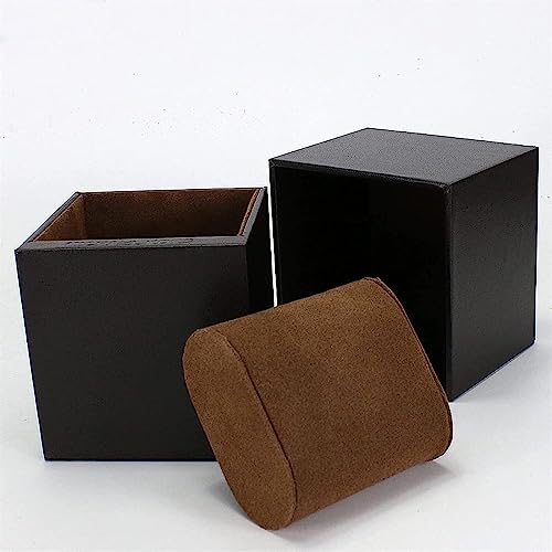 LEVINE Uhrenbox, Luxus-Uhrenbox, Uhrenhalter, Uhrenaufbewahrungsbox, Uhrentasche, Organizer, Uhrenbox, einzelne Schmuckschatulle, Uhrenverpackung, Holz-Schmuckschatulle, Aufbewahrungsbox, Schwarz