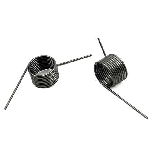 10 Stück Feder V-förmiger Federdraht, Durchmesser 1,2 mm, Rückholfeder, Haarnadeln, 120 Grad, 3/6/9 Spulen, Mini-Spiralfeder(3.6mm3 laps,7mm-120 degrees)