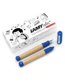 Lamy abc Schreiblernset blau inkl. Geschenkverpackung aus 1x kindgerechtem Schreiblernfüller mit Anfänger Feder und 1x Bleistift, rutschfestes Griffstück, Kappe und Würfel aus Kunststoff