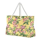 aidingzhi Margay Phlox Genesis Misty Rose Strandtasche mit großem Fassungsvermögen, mit Seitentaschen, Tragetasche, für Reisen, Fitnessstudio, Urlaub, Margay Phlox Genesis Misty Rose, Einheitsgröße