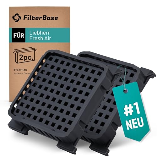 FilterBase® Fresh Air Filter für Liebherr Kühlschrank | 2 Stück | Aktivkohlefilter kompatibel mit 9096989 9882460 988246000 und 7440021-00