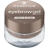 essence cosmetics eyebrow gel COLOUR & SHAPE, Augenbrauen, Nr. 03 light-medium brown, braun, definierend, sofortiges Ergebnis, farbintensiv, matt, natürlich, vegan, Nanopartikel frei (3g)