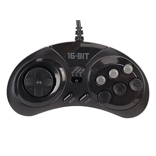 ASHATA 16-Bit-Handheld für -Controller, Ergonomisch für -Controller-Gamepad, Runde Scheiben-Richtungstasten für -Spielmaschine